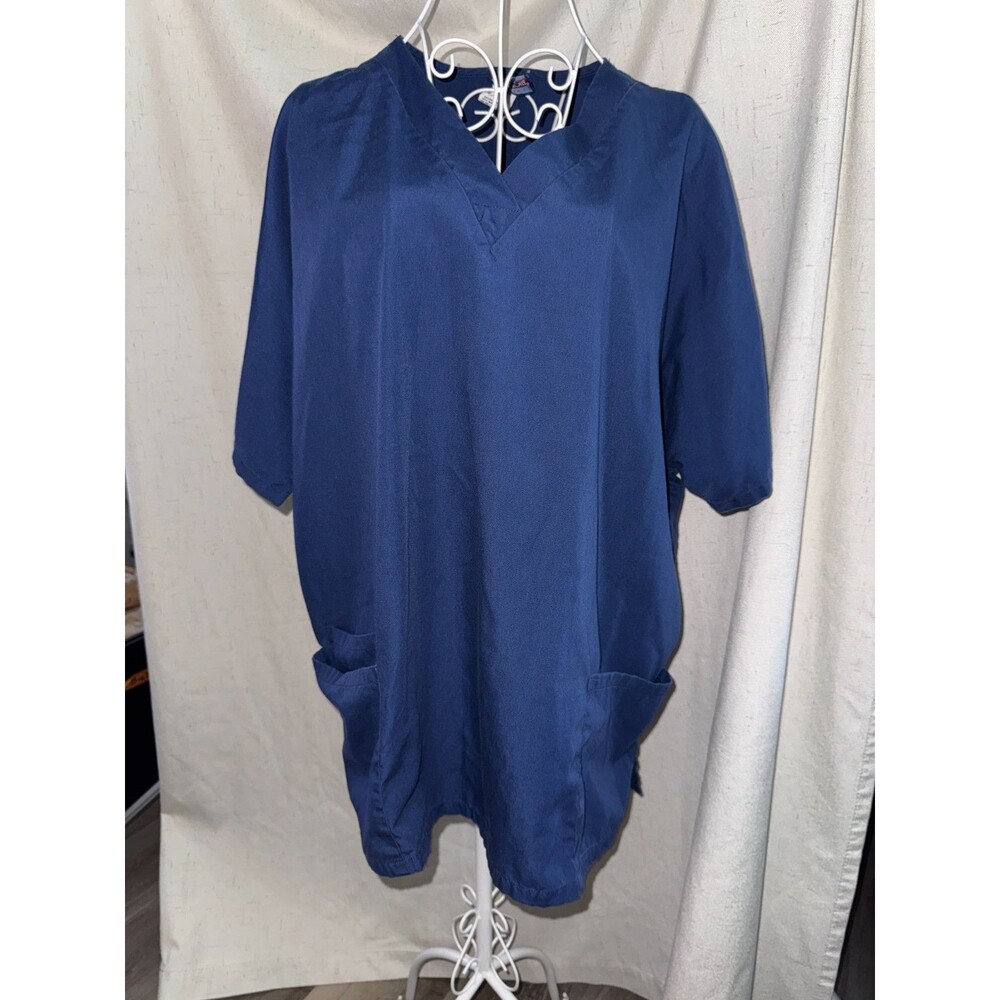 Women’s Cherokee Scrub Top Style 4700 Navy Blue Size XL V-Neck NO FLAWS/MINT